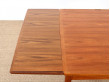 Danish teak game table with reversible top