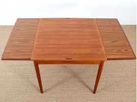 Danish teak game table with reversible top