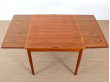 Danish teak game table with reversible top