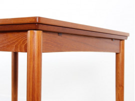 Danish teak game table with reversible top