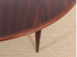 Scandinavian dining table in Rio rosewood by Arne Vodder 