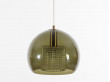 Celling lamp in green glass by Karl Fagerlund for Orrefors