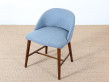 Petit fauteuil scandinave à dossier bas