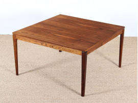 Table basse scandinave carrée en palissandre de Rio