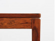 Danish modern square coffee table in Rio rosewood