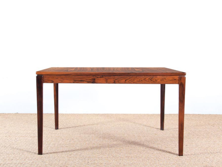 Danish modern square coffee table in Rio rosewood