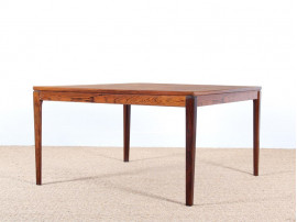 Danish modern square coffee table in Rio rosewood