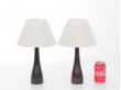 Pair of indian rosewood table lamps