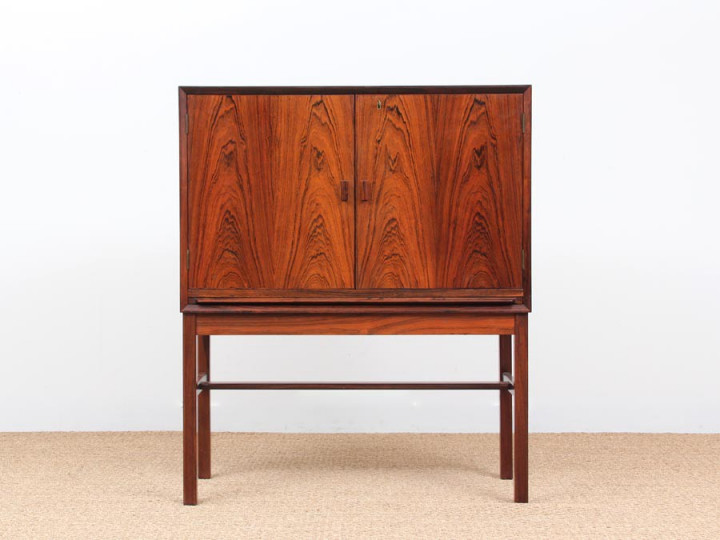 Danish modern Rio rosewood cabinet bar by Erik Wørts