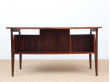 Grand bureau scandinave en palissandre de Rio