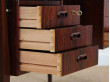 Grand bureau scandinave en palissandre de Rio