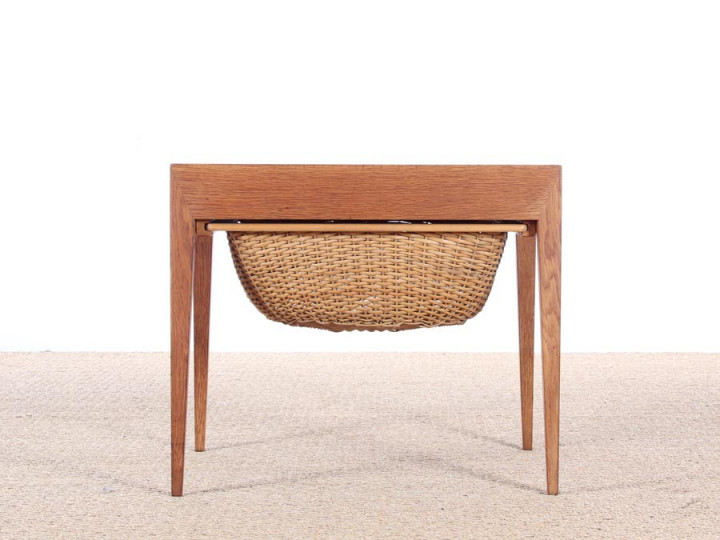 Danish sewing table in teak by Severin Hansen