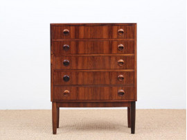 Small danish modern chest of drawers in Rio rosewood