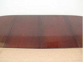 Danish modern extending dining table for 12 seats by Ole Wanscher