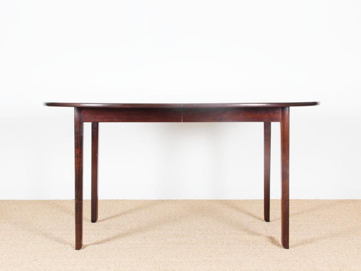 Danish modern extending dining table for 12 seats by Ole Wanscher
