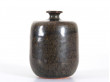 Unique stoneware vase brown glaze. Rolf Palm, own studio, Mölle, Höganäs, 1971. 