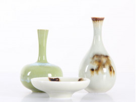 Miniature ceramic plate and vase