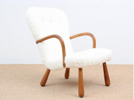Fauteuil danois modèle Clam Chair hight back