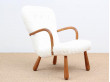 Danish modern Clam chair with hight back