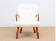 Danish modern Clam chair with hight back