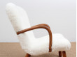 Danish modern Clam chair with hight back