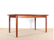 Danish mid modern dining table in teak with extensibles leaves