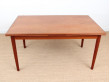 Danish mid modern dining table in teak with extensibles leaves