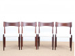 4 Danish mid-century dining chairs in Rio rosewood by Bernhard Pedersen & Søn