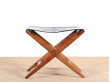 Danish mid-century folding stool by Östen Kristiansson