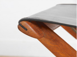 Danish mid-century folding stool by Östen Kristiansson