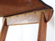 Tabouret pliant en chêne et cuir