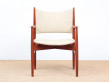 Danish mid-century pair of armrest in teck. New upholstery on demand.