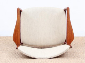 Danish mid-century pair of armrest in teck. New upholstery on demand.