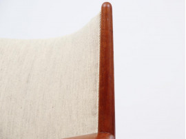 Danish mid-century pair of armrest in teck. New upholstery on demand.