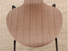 Set of 4 Munkegaard chairs in walnut by Arne Jacobsen, new releases. 