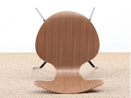 Set of 4 Munkegaard chairs in walnut by Arne Jacobsen, new releases. 