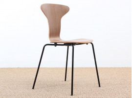 Set of 4 Munkegaard chairs in walnut by Arne Jacobsen, new releases. 