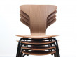 Set of 4 Munkegaard chairs in walnut by Arne Jacobsen, new releases. 