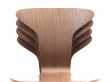 Set of 4 Munkegaard chairs in walnut by Arne Jacobsen, new releases. 