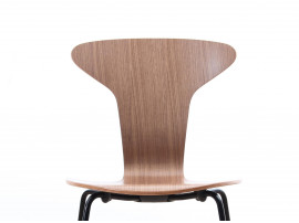 Set of 4 Munkegaard chairs in walnut by Arne Jacobsen, new releases. 