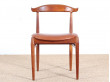 Danish mid-century modern cow horn chair by Knud Faerch