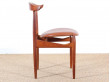 Danish mid-century modern cow horn chair by Knud Faerch