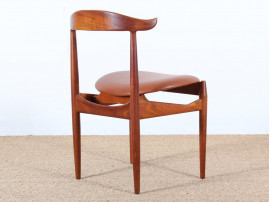 Danish mid-century modern cow horn chair by Knud Faerch