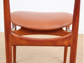 Danish mid-century modern cow horn chair by Knud Faerch