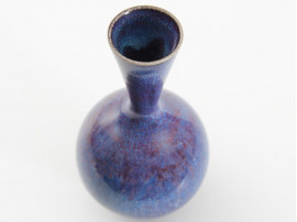 Vase en céramique   scandinave émaillée bleue