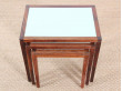 Danish mid-century modern nesting tables in Rio rosewood