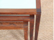 Danish mid-century modern nesting tables in Rio rosewood