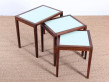 Danish mid-century modern nesting tables in Rio rosewood