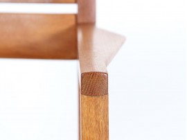 Danish mid-century modern arm chair un oak and cane