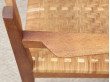 Danish mid-century modern arm chair un oak and cane